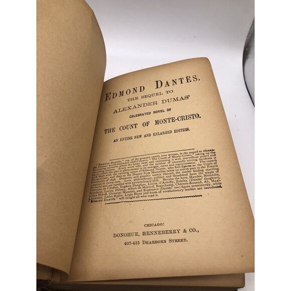 ALEXANDRE DUMAS Books Early Editions 1800s Antique Lot 2 Edmond Dantes Valliere - Picture 6 of 8